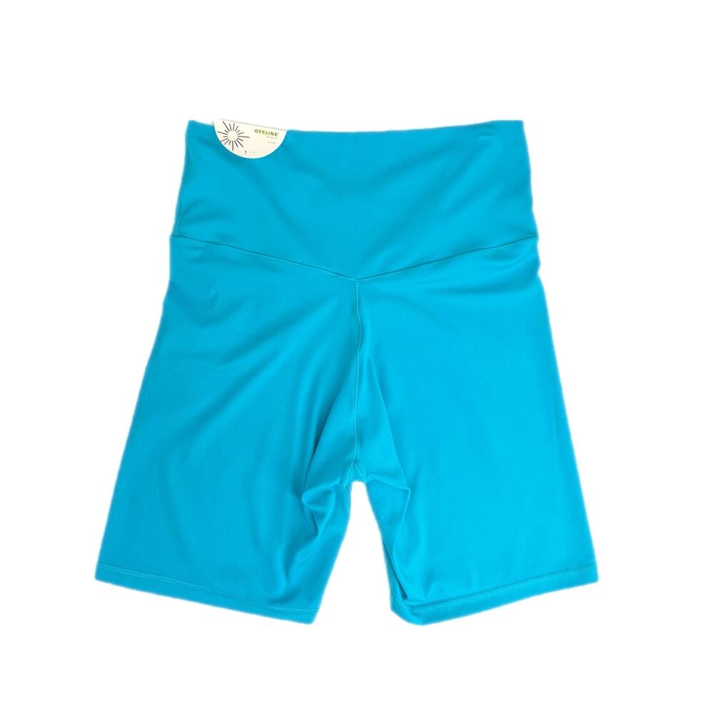 Aerie NEW Crossover High Rise Athletic Workout Athleisure Bike Bright Shorts - Picture 2 of 8